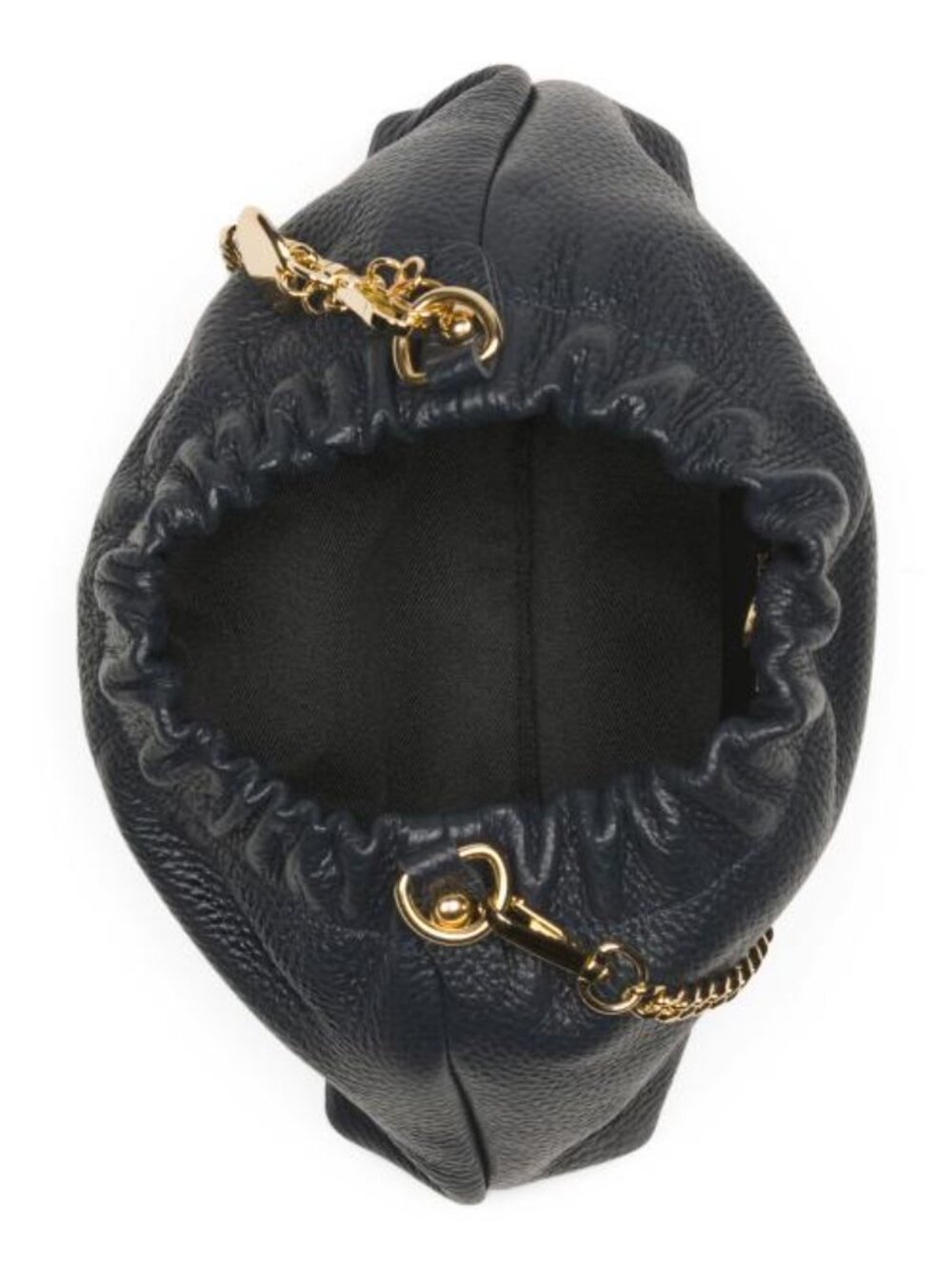 MARLON Made In Italy Leather Drawstring Pouch With Detachable Shoulder Strap - Picture 2 of 5
